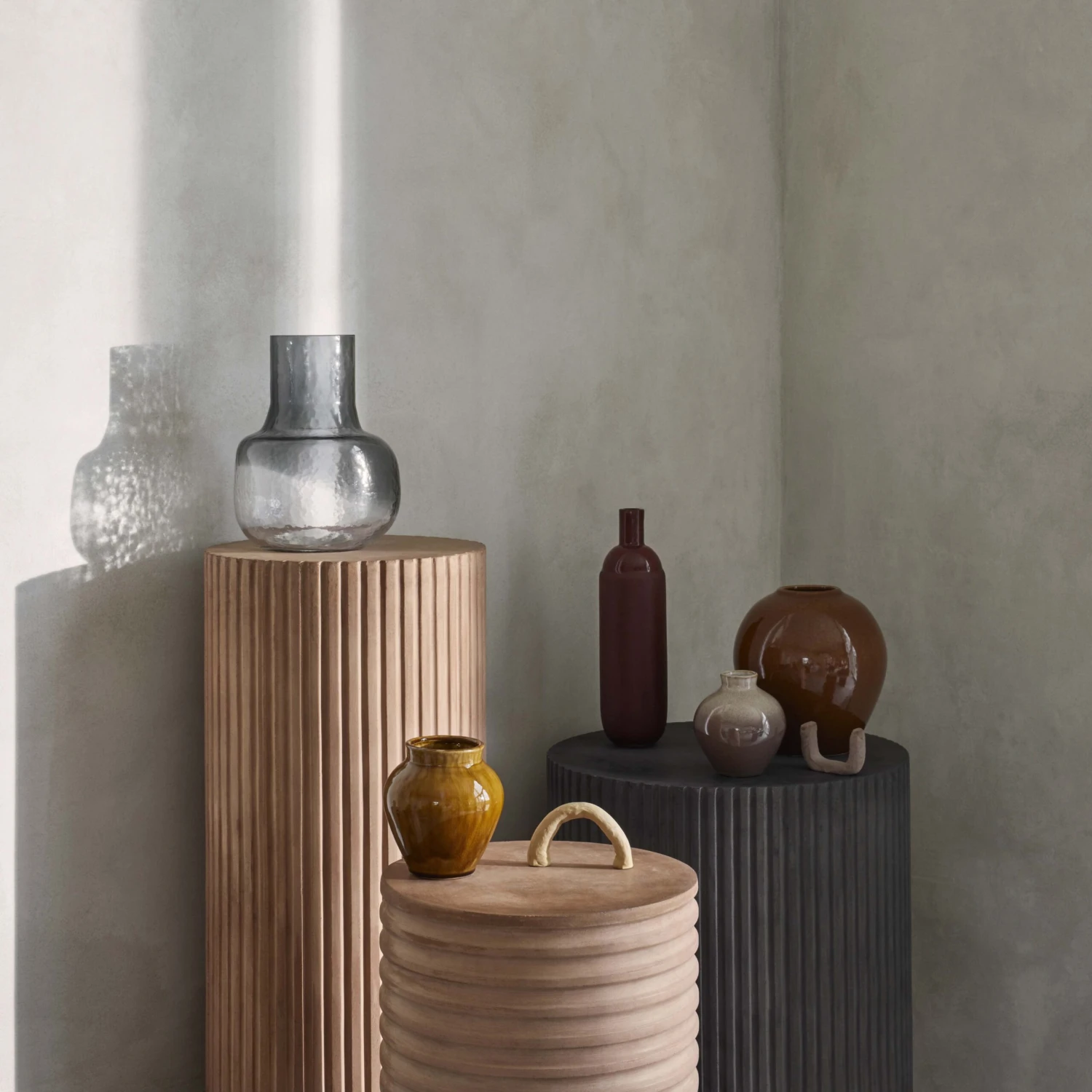 Broste Copenhagen Ingrid Keramikvase 14,5cm 3er Pack 4 Broste Copenhagen Ingrid Keramikvase 14,5cm 3er Pack – Bild 2