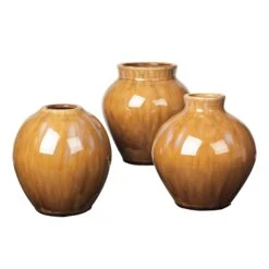 Broste Copenhagen Ingrid Keramikvase 14,5cm 3er Pack