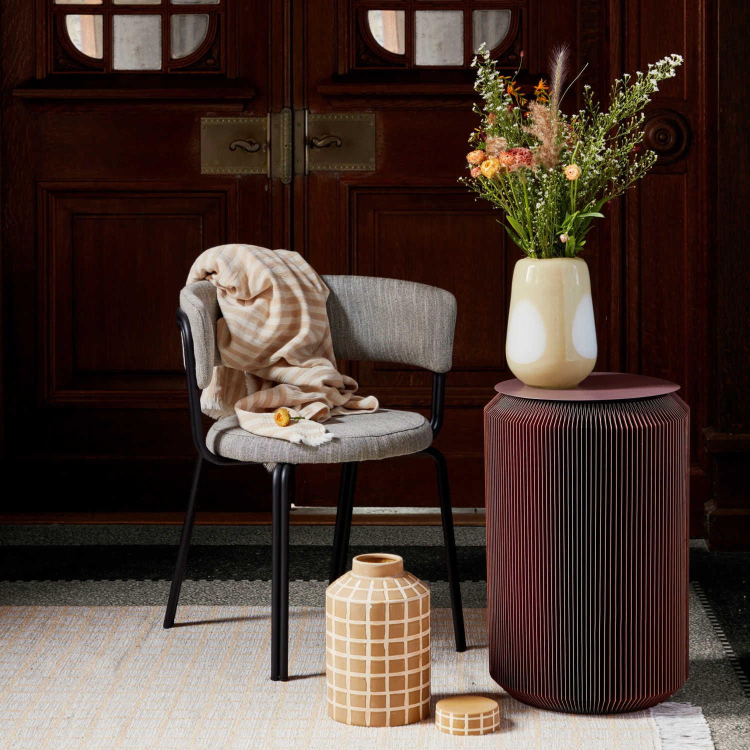 Broste Copenhagen Ada Dot Glasvase 26cm 4 Broste Copenhagen Ada Dot Glasvase 26cm – Bild 2