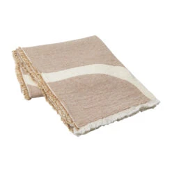 Broste Copenhagen Tide Wolldecke Baumwolle-Leinen 130 X 180cm